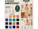 Komfortec Handtuch Set 8-tlg. Beige 100% Baumwolle Frottee Bild 1
