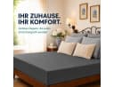 Komfortec Spannbettlaken Premium Jersey 100% Baumwolle Anthrazit Bild 1