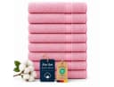 Komfortec Handtuch Set 8x Premium Rosa 100% Baumwolle Frottee Bild 2
