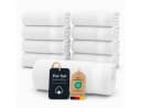 Komfortec Handtuch Set 8x Premium 50x100 cm Frottee 100% Baumwolle Weiß Bild 3