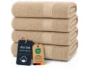 Komfortec Handtuch Set 4x Premium Badetuch Set Beige Frottee Bild 2