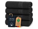 Komfortec Handtuch Set 4x Anthrazit Premium Frottee 100% Baumwolle Bild 2
