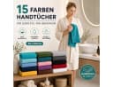 Komfortec Handtuch Set 4x 50x100 cm Grün 100% Baumwolle Premium Bild 4