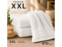 Komfortec Saunatuch XXL 100x200 cm Weiß Baumwolle Frottee Bild 1