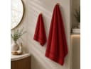Komfortec Handtuch Set 3er Set Rot 100% Baumwolle Frottee Bild 5