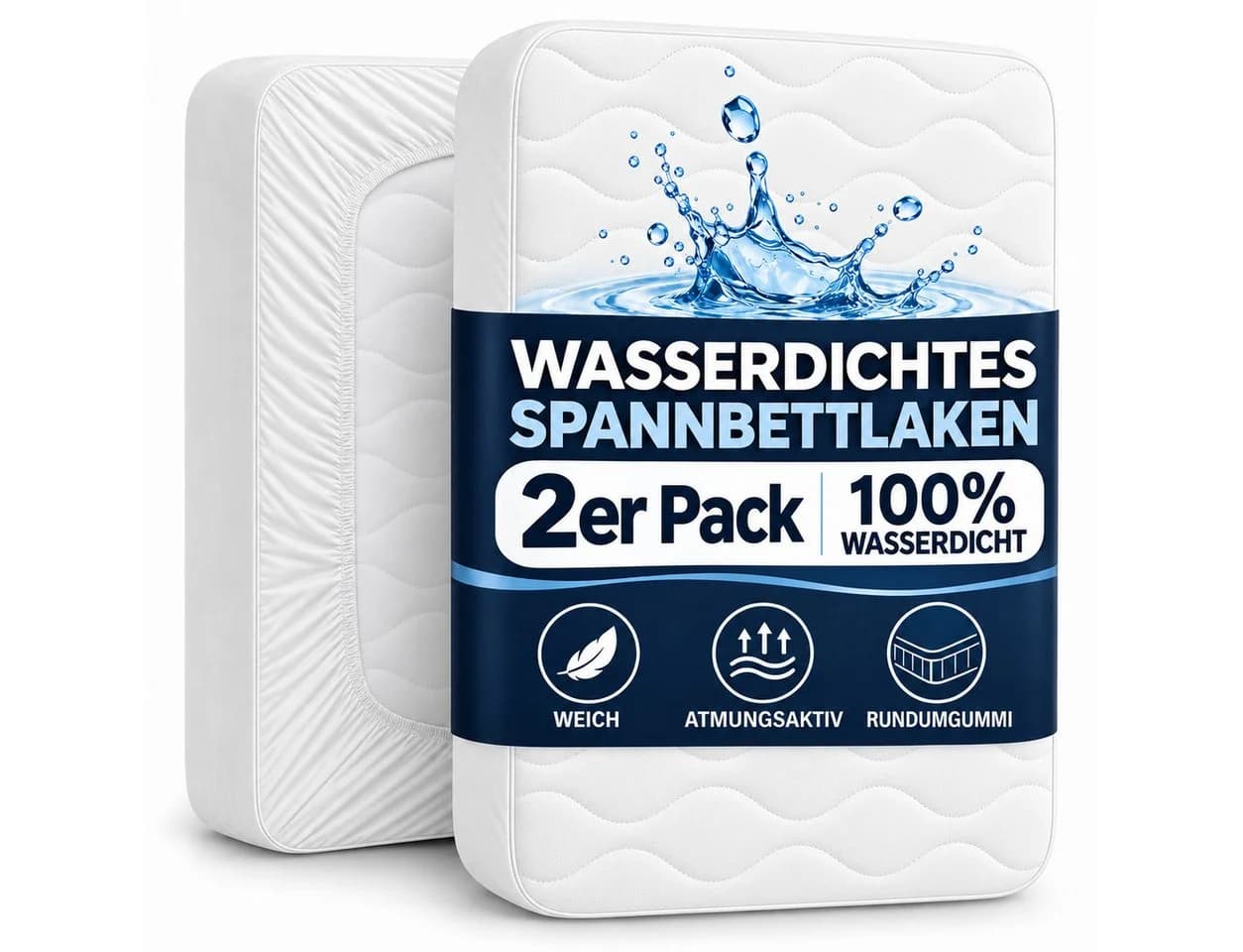 Komfortec Matratzenschoner weiß wasserdicht atmungsaktiv Mikrofaser - Bild 2