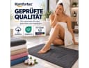 Komfortec Badematte 2er Set 100% Baumwolle Grau 50x80 cm Bild 3