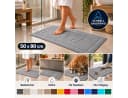 Komfortec Badematte 2er Set 100% Baumwolle Grau 50x80 cm Bild 5
