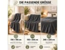 Komfortec Wohndecke Grau 260 g/m² Mikrofaser Kuscheldecke Bild 1