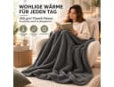 Komfortec Wohndecke Grau 260 g/m² Mikrofaser Kuscheldecke Bild 4