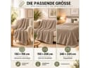 Komfortec Wohndecke Kuscheldecke Beige 260 g/m² Mikrofaser Bild 1