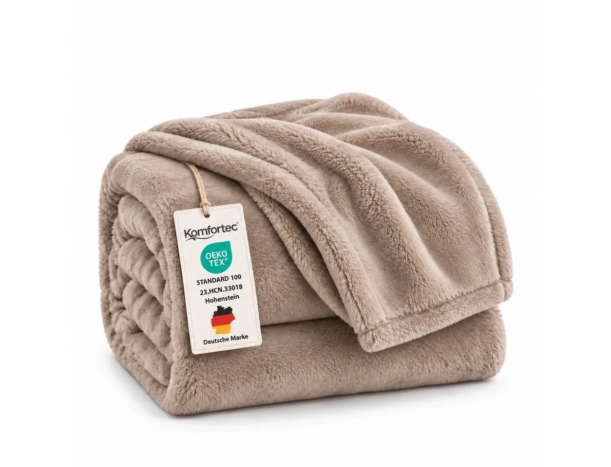 Komfortec Wohndecke Kuscheldecke Beige 260 g/m² Mikrofaser - Bild 2