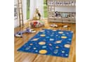 Snapstyle Kinderteppich Weltall Blau Bild 2