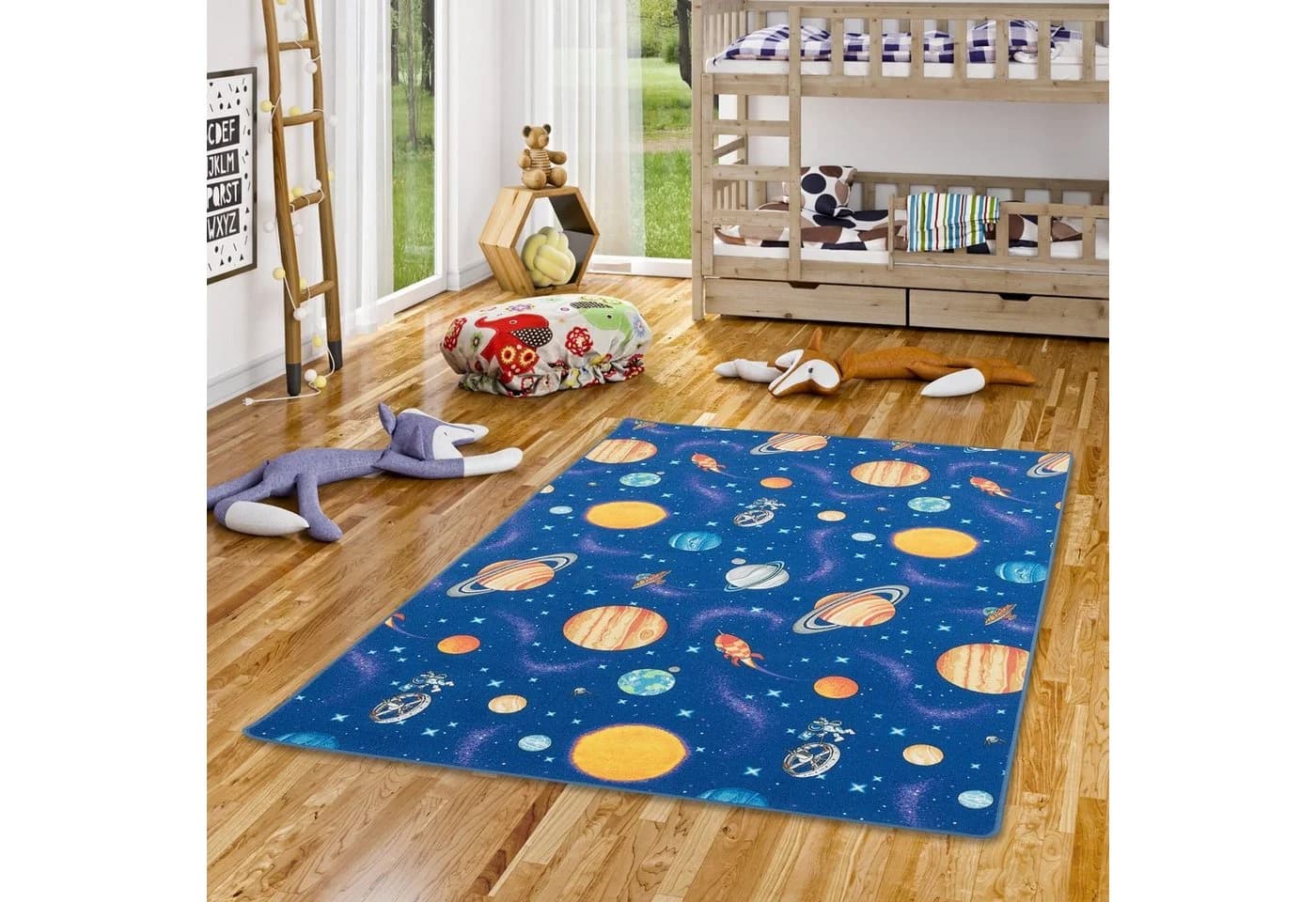 Snapstyle Kinderteppich Weltall Blau - Bild 2