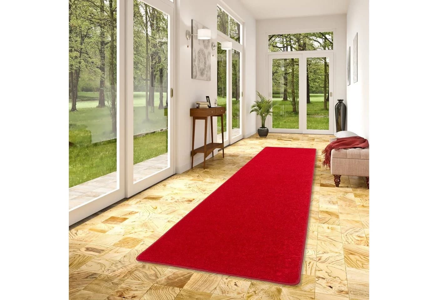 Snapstyle Luna Läufer Teppich Rot Hochflor Velours - Bild 2