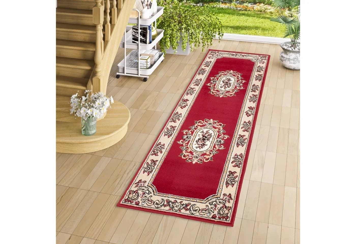 Pergamon Läufer Orient Velours Teppich Trendline Rot - Bild 2