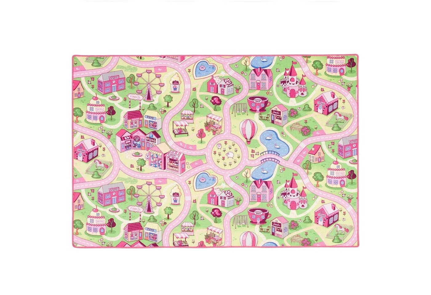 Snapstyle Kinderteppich Straßenmotiv Rosa Rechteckig - Bild 3