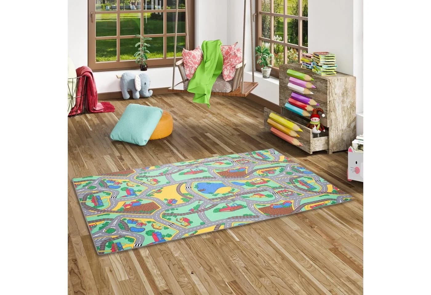 Snapstyle Kinderteppich Straßenteppich Rechteckig 4 mm