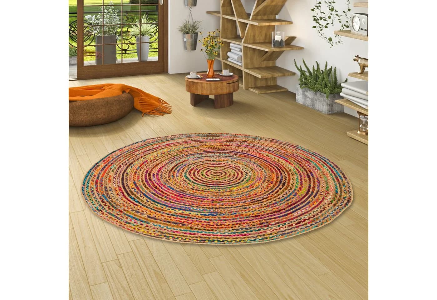 Pergamon Sisalteppich Salsa Rund Bunt Jute Baumwolle - Bild 2