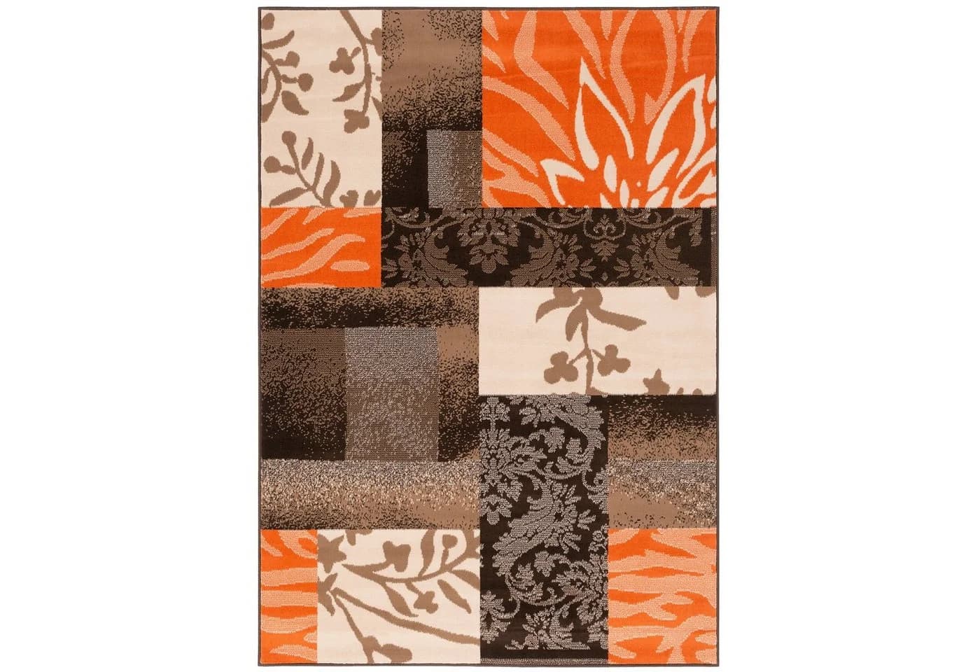 Pergamon Designteppich Samba Braun Kurzflor Velours