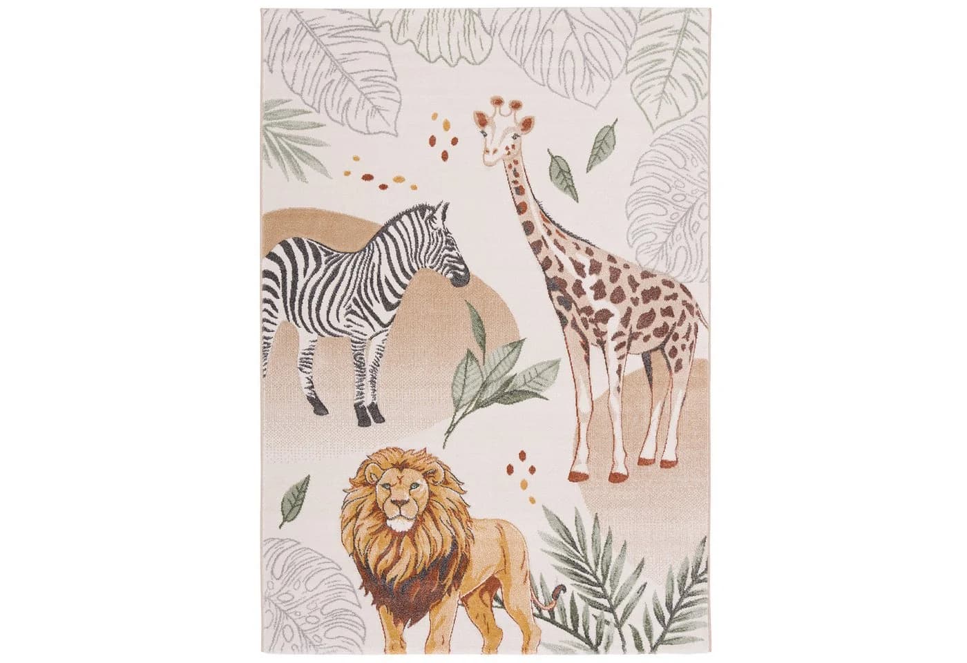 Pergamon Maui Kids Kinderteppich Giraffe Zebra Löwe - Bild 3