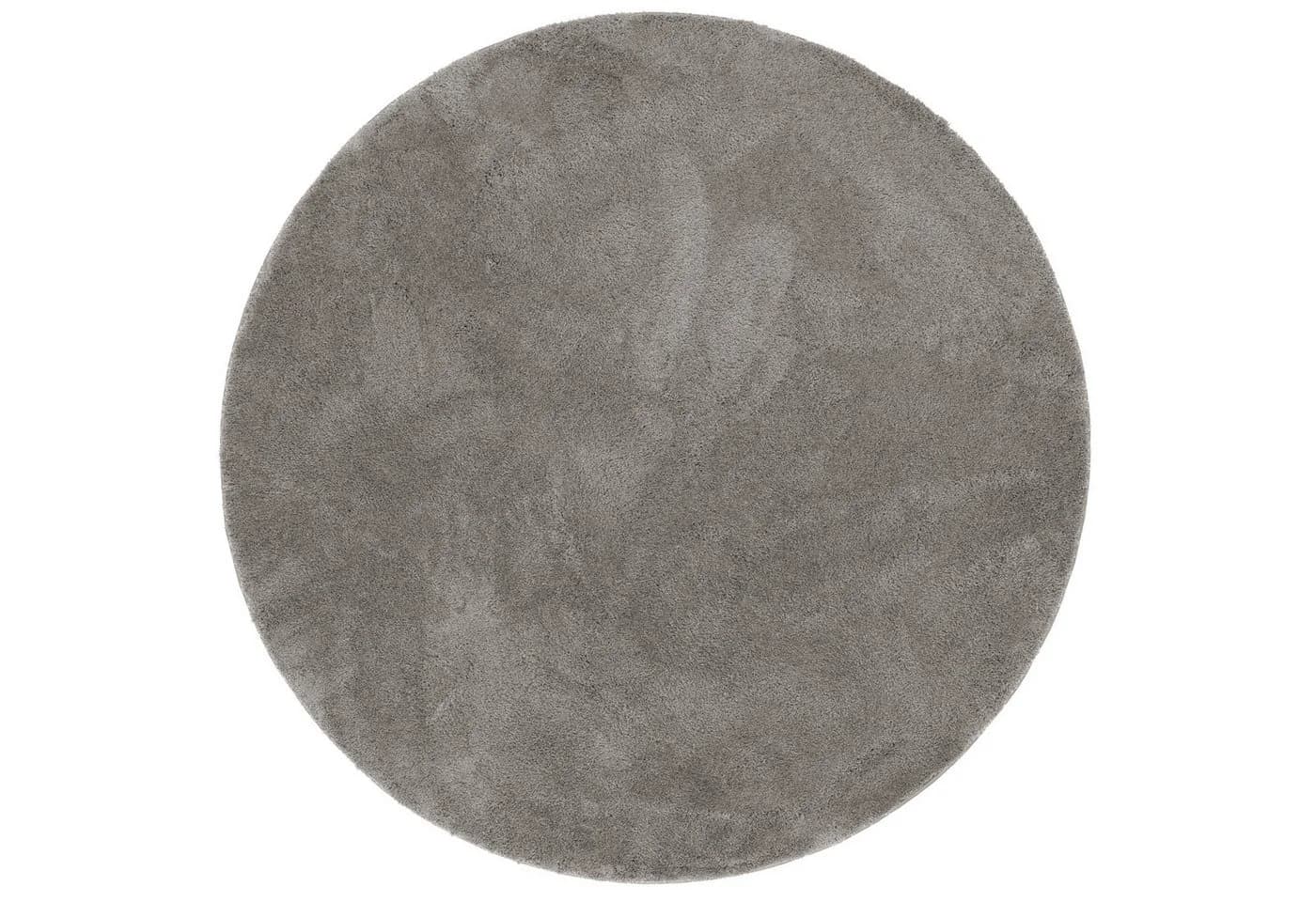 Pergamon Hochflor-Teppich Silky Rund Grau 30 mm Florhöhe - Bild 2