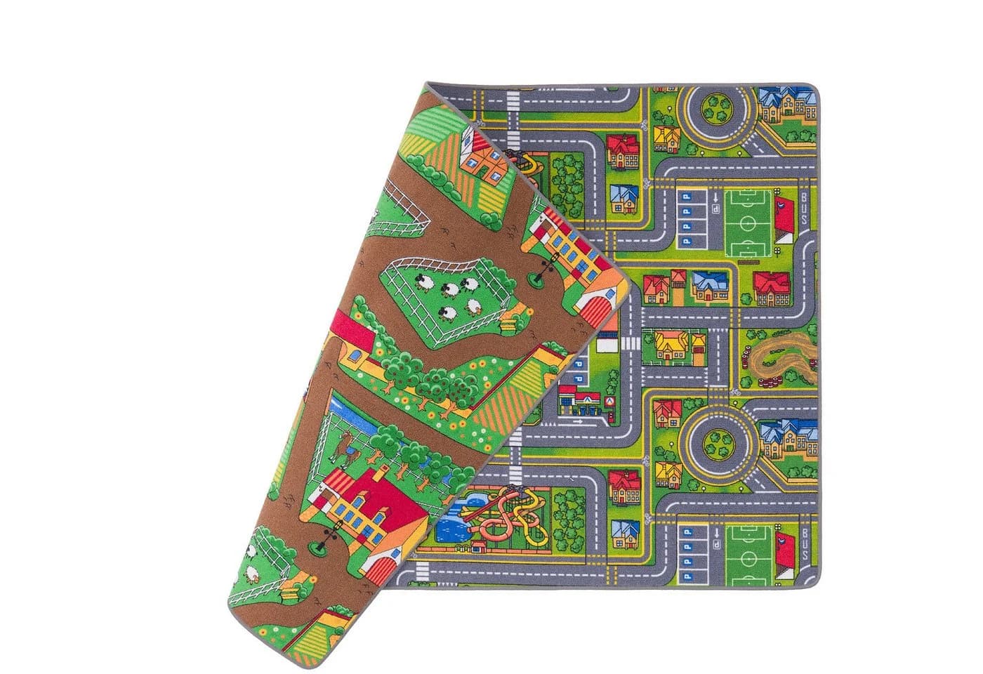 Snapstyle Kinderteppich Straßenlandschaften Beidseitig Grün - Bild 2