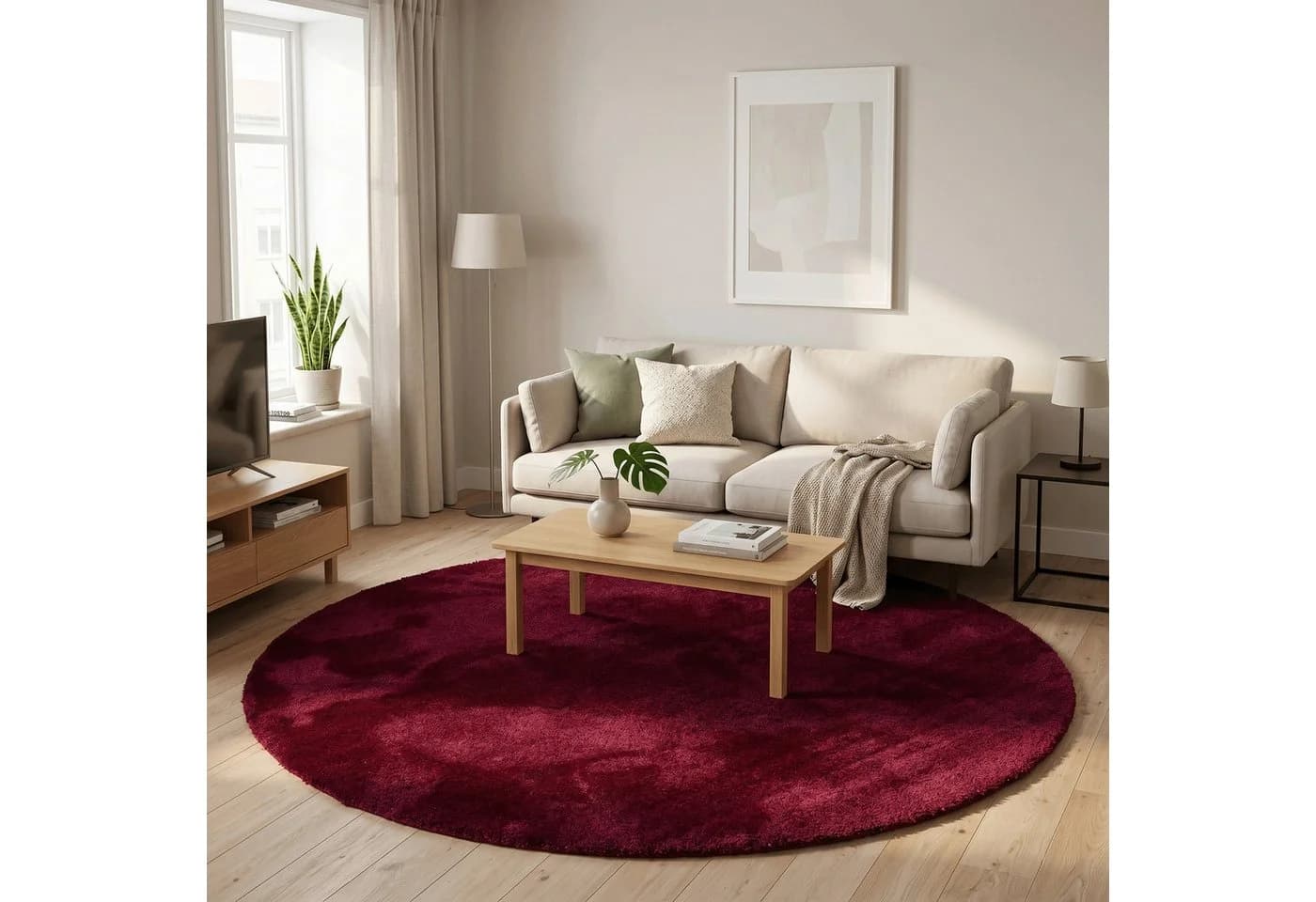 Snapstyle Hochflor-Teppich Super Soft Livorno Rund - Bild 2