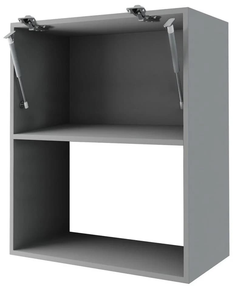Feldmann-Wohnen Faltlifthängeschrank Avellino grifflos grau Acryl - Bild 3
