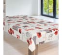 laro Wachstuch Tischdecke Mohnblumen Weiß Modern Bild 1