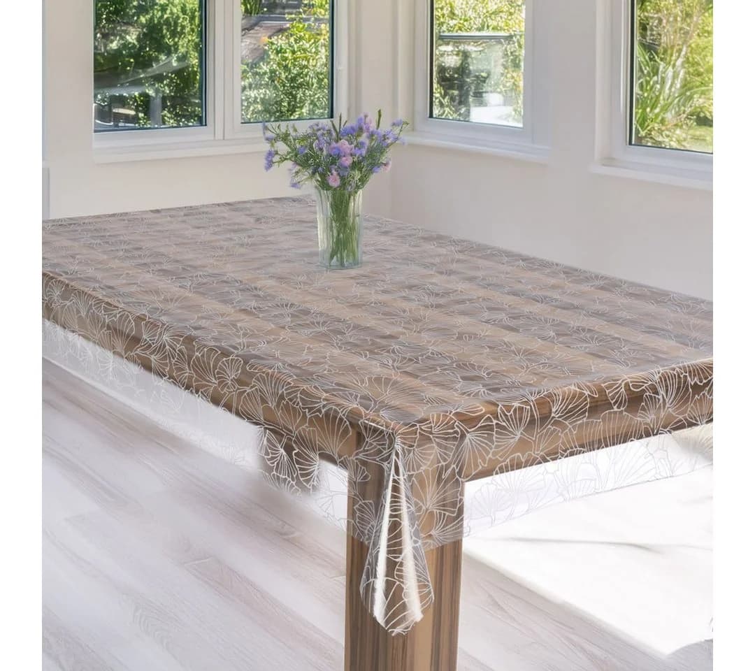 laro Tischdecke Premium Line Transparent Ginko PVC - Bild 3