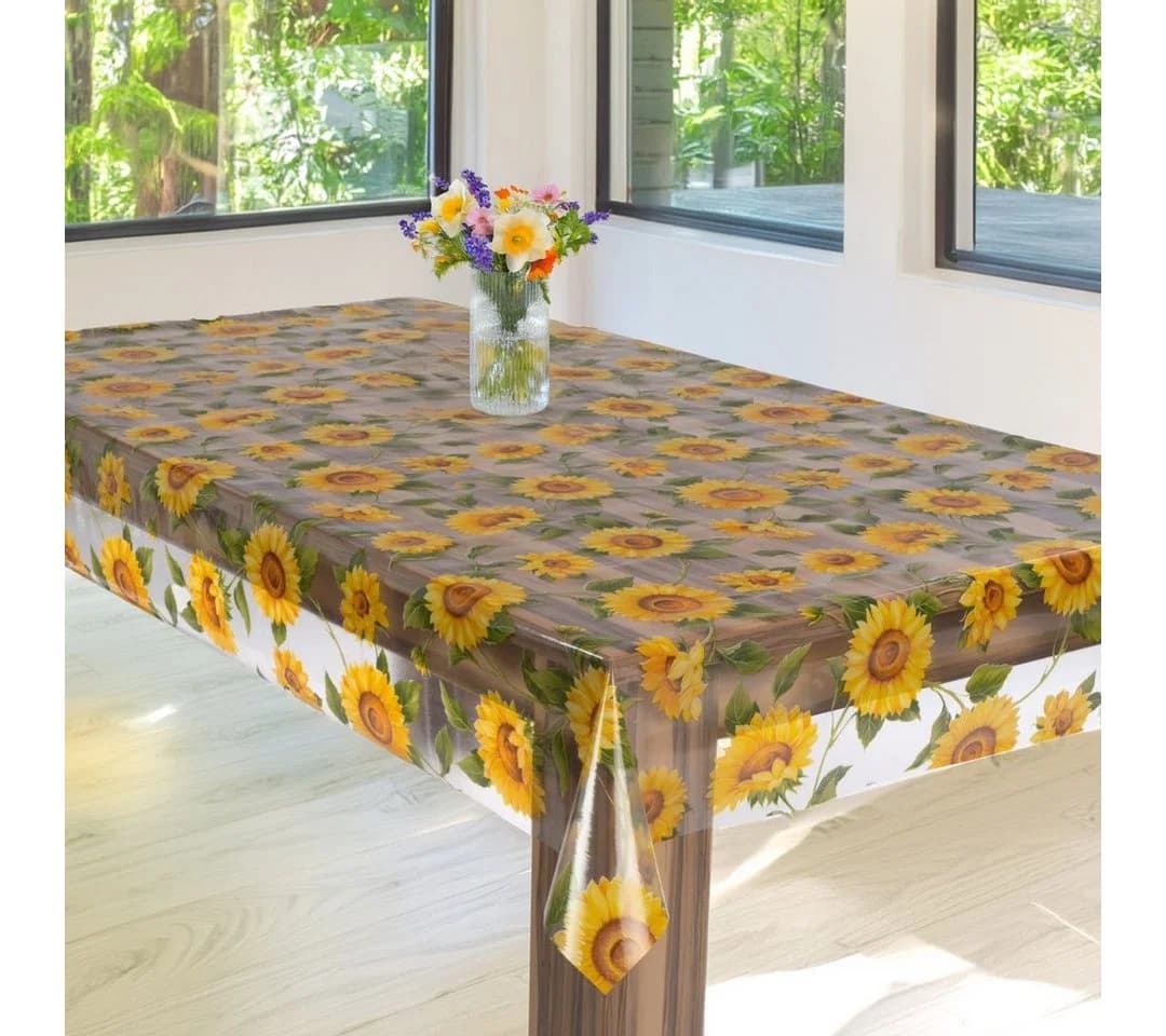 laro Tischdecke Premium Line 0,3mm weich Sonnenblumen PVC - Bild 3