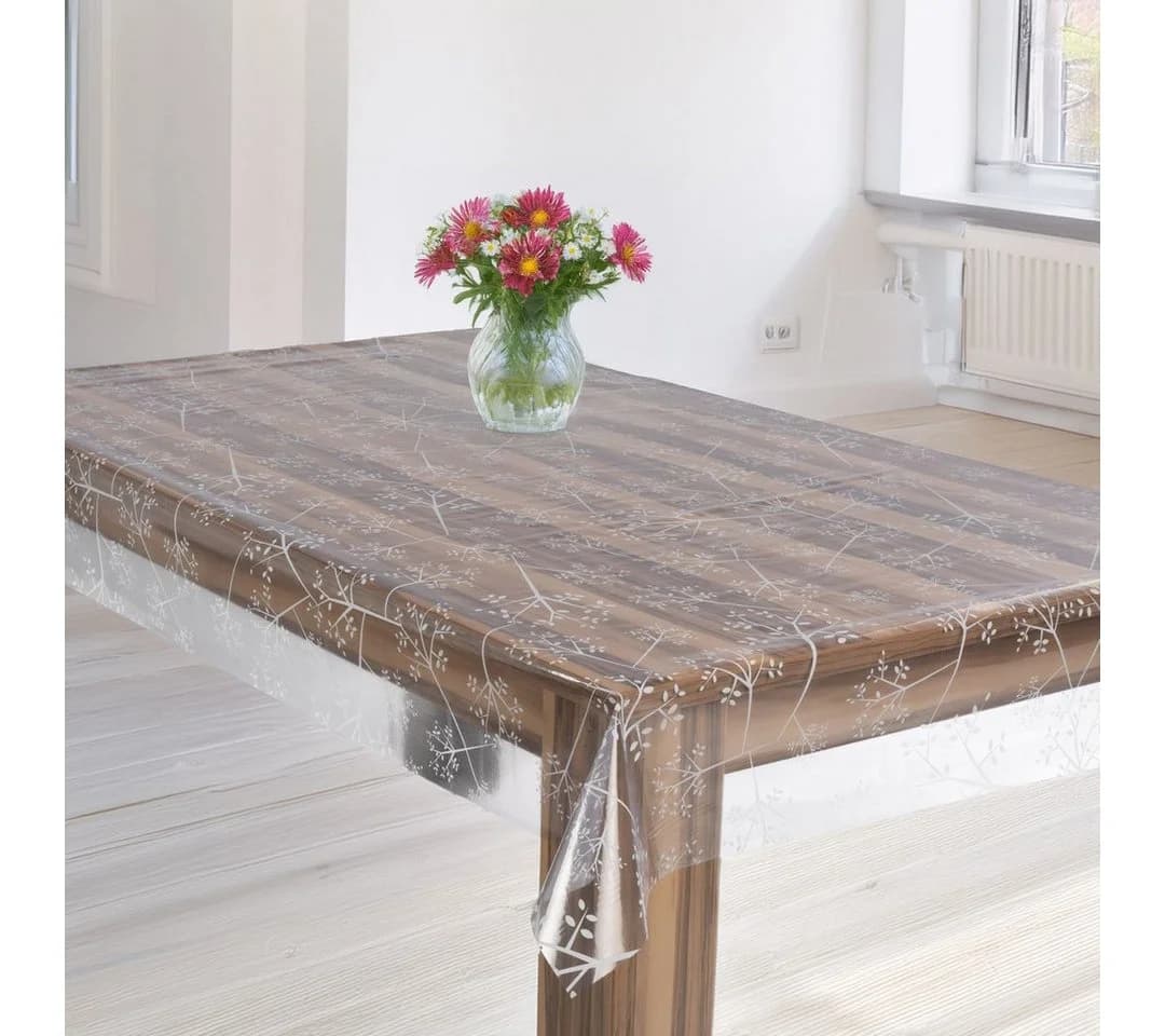 Laro Tischdecke Premium Line 0,3mm weich Transparent Zweige PVC - Bild 3