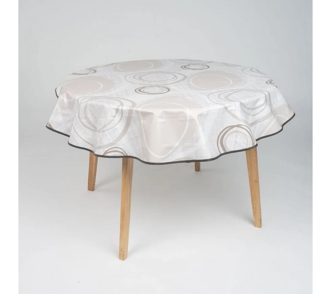 laro Wachstuchtischdecke 160cm Rund Saum-Eingefasst - Bild 2