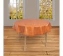 laro Runde Wachstuchtischdecke 140cm Leinenoptik Saum-Eingefasst Bild 3