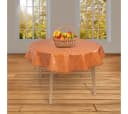 laro Runde Wachstuchtischdecke 140cm Leinenoptik Saum-Eingefasst Bild 4