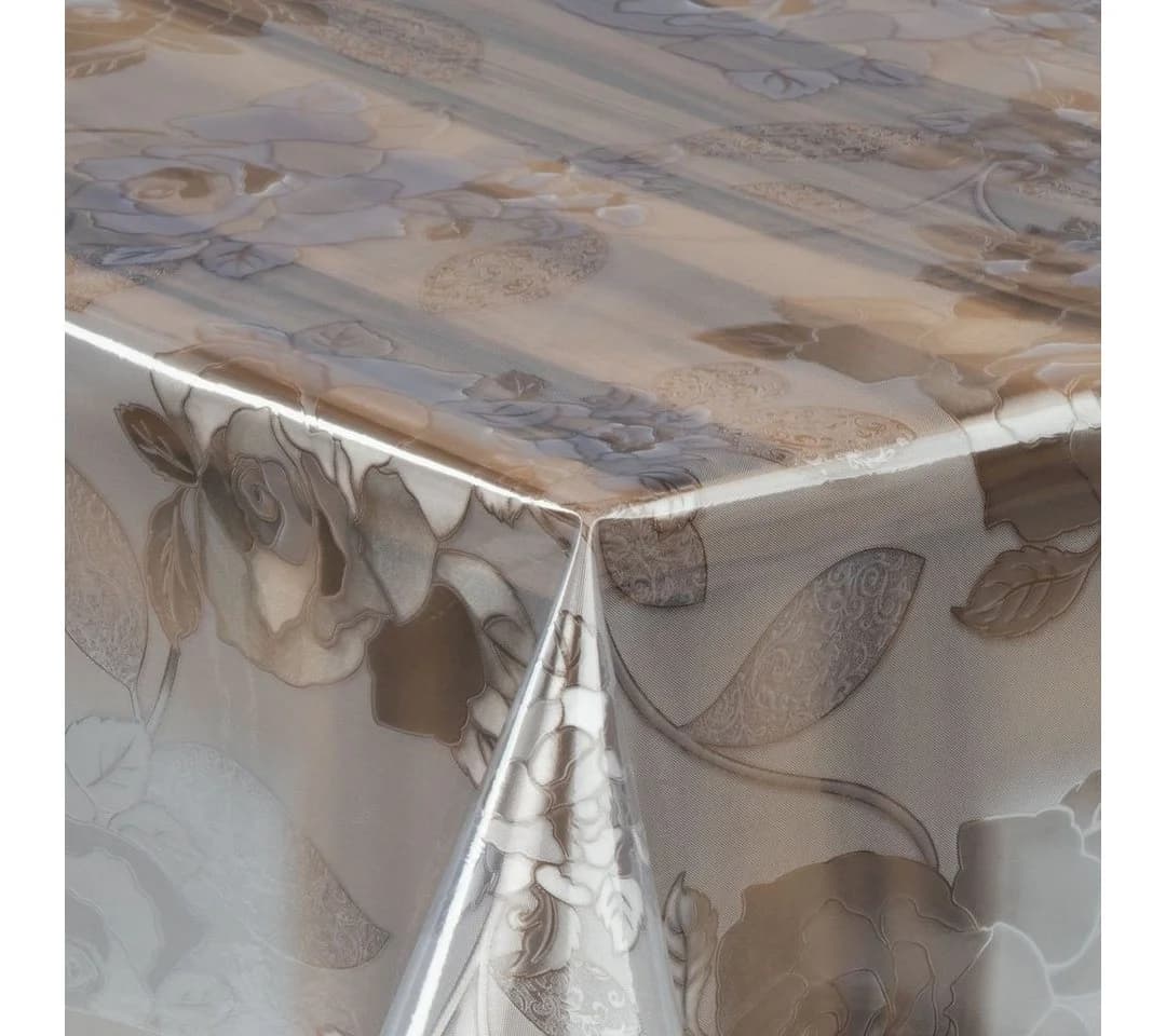Laro Tischdecke Laro Premium Line 0,3mm weich transparente Tischdecke Folie Geblümt - Bild 3