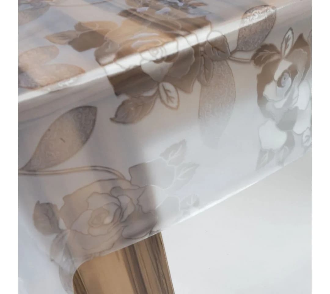 Laro Tischdecke Laro Premium Line 0,3mm weich transparente Tischdecke Folie Geblümt - Bild 5