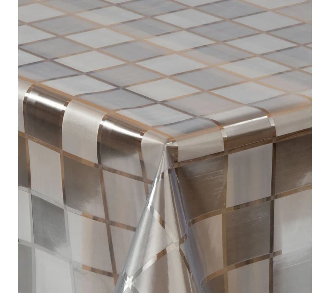 Laro Tischdecke Laro Premium Line 0,3mm Transparent PVC Karo - Bild 3