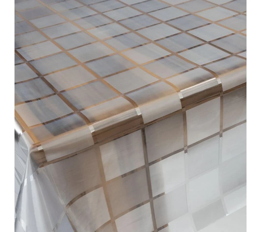Laro Tischdecke Laro Premium Line 0,3mm Transparent PVC Karo - Bild 4