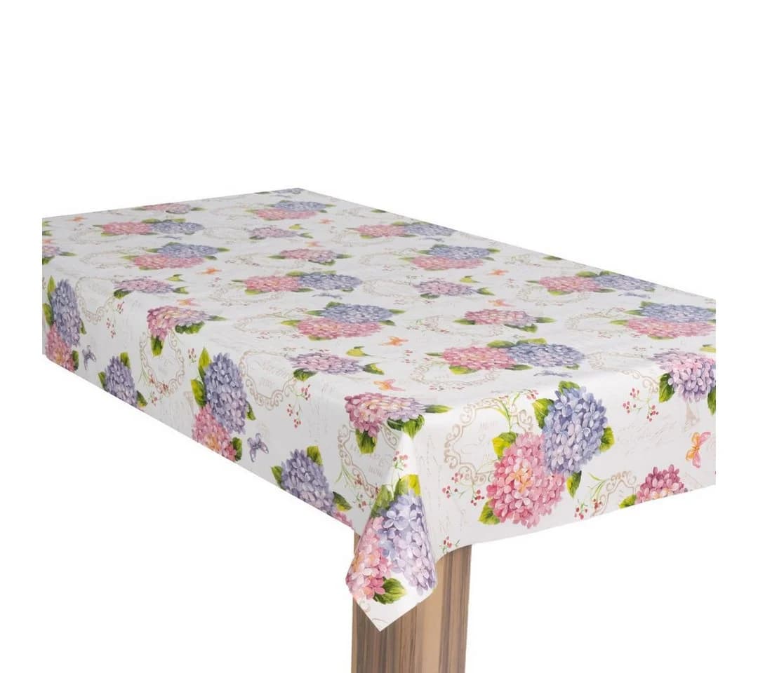 laro Wachstuch-Tischdecke Lila Rosa Floral Muster - Bild 2