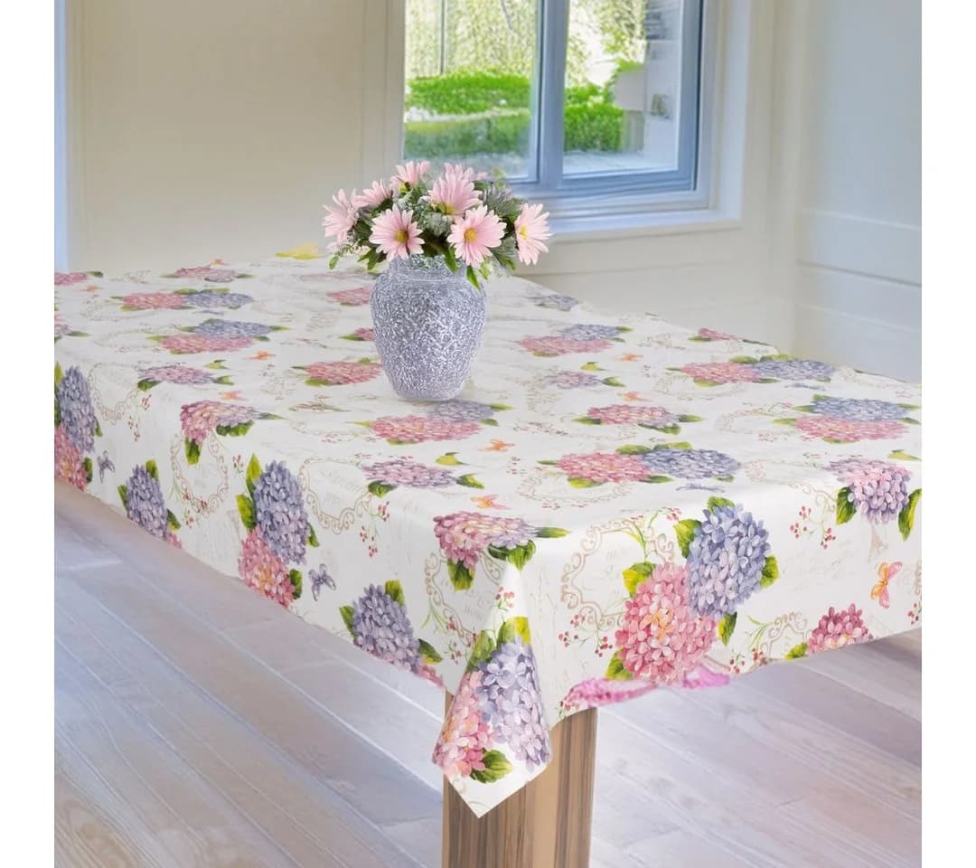 laro Wachstuch-Tischdecke Lila Rosa Floral Muster - Bild 3