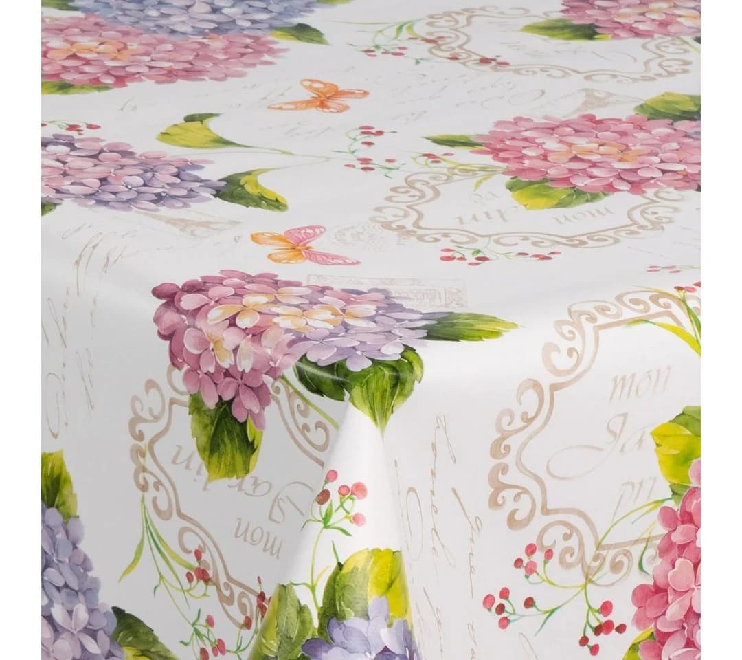 laro Wachstuch-Tischdecke Lila Rosa Floral Muster - Bild 4