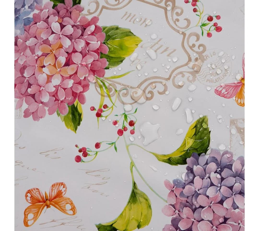 laro Wachstuch-Tischdecke Lila Rosa Floral Muster - Bild 5