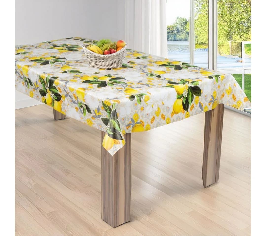 Laro Wachstuch-Tischdecke Zitruszauber Gelb Grün - Bild 3