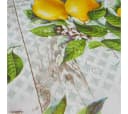 laro Runde Wachstuchtischdecke 140cm Gelb Saum-Eingefasst Bild 5