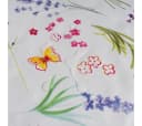 laro Wachstuchtischdecke 140cm Rund Bunt Weiß Blumenflügel Bild 5
