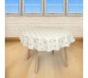 Laro Tischdecke Rund 140 cm Wachstuchtischdecke Garten Weihnachten Gold Beige Bild 1