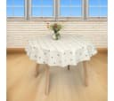 Laro Tischdecke Rund 140 cm Wachstuchtischdecke Garten Weihnachten Gold Beige Bild 3