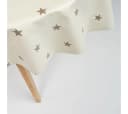 Laro Tischdecke Rund 140 cm Wachstuchtischdecke Garten Weihnachten Gold Beige Bild 4